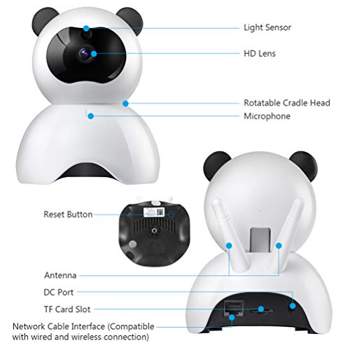 Petacc Pet Camera Night Vision Dog Camera Indoor Cat Camera Wireless IP Camera for Pet Monitor, 2.4GHz, Two-Way Audio, 1080P Video, Motion Detection, Pan 350°, Tilt 65°