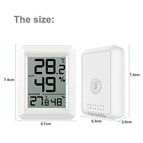 Weather Thermometer Indoor,MeiLiio Digital LCD Wireless Weather Thermometer Hygrometer Station Indoor Outdoor Monitor with Transmitter for Home and Office