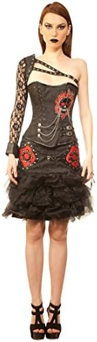 Rocking Red Skull Corset Dress, Plus Sizes Available