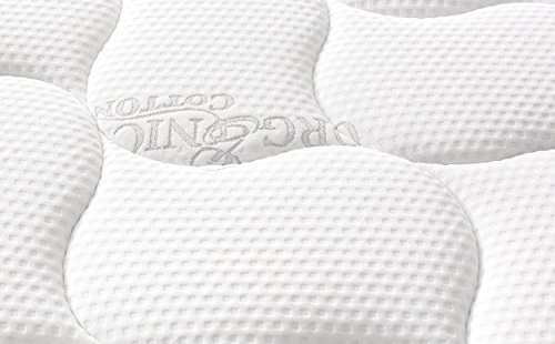 Oliver Smith - Organic Cotton - 10 Inch - Perfect Sleep - Comfort Plush Euro Pillow Top - Cool Memory Foam & Pocket Spring Mattress - Green Foam Certified - King - Thumbnail 6