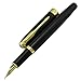 Black Arrow Clip Classic Fountain Pen Black Color Gold Trim Stylish with Ink Refill Converter