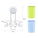 FAMLOVE Toothbrush Holder Wall Mounted Stainless Steel Bathroom Toothbrush Holder Set Modern Blue Green with 2 Cups Large Capacity Toothpate Stand - Couple's Design