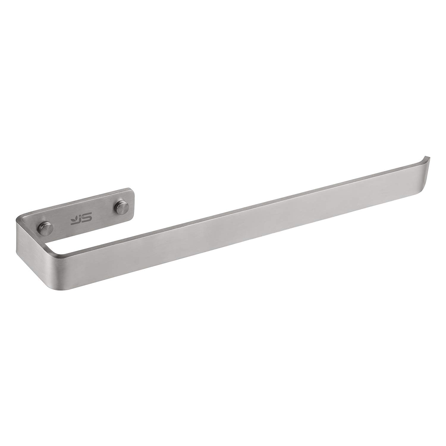 JS Towel Rail Brushed Stainless Steel Wall Mounted and Cupboard Mount for Bathroom and Kitchen 38 cm