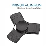 Posife Fidget Spinner EDC Hand Spinner Focus Fingertip Spinner Fidget Toys High Speed aluminum Metal Relieving ADHD, OCD, Anxiety, Stress and Boredom (Black)