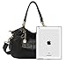 Obosoyo Women's Handbag Genuine Leather Tote Shoulder Bags Soft Hot Black