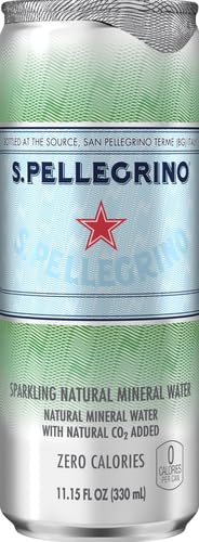 S.PELLEGRINO SPARKLING NATURAL MINERAL WATER, 11.15 FL OZ SKINNY CAN
