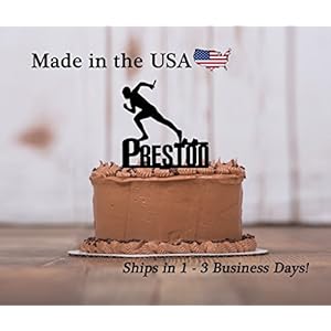 Track Cake Topper with Keepsake Base, Track and Field, Runner, Marathon Party, Sports, Track Events, Olympic Party…
