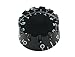 Dopro Set of 4 Black Knurled Metric LP Guitar Speed Dial Knobs Control Knobs for Epi Les Paul/Import Guitar Bass w/Coarse 5.8mm Split Pots