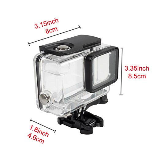 Housing Case, Walway Waterproof Protective Diving Housing Cover Shell Mount for GoPro Hero6 Hero5 Action Camera, with Bracket & Quick Release, 45m Underwater