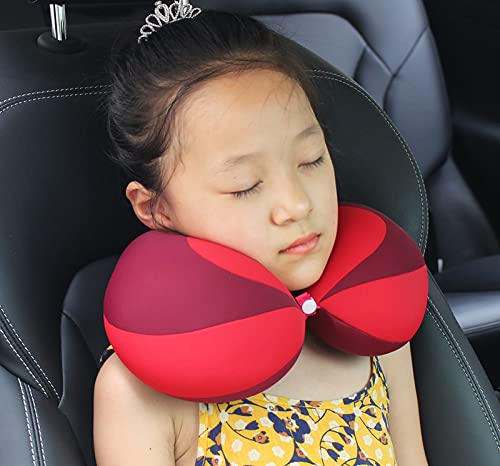Kids Neck Travel Pillow for Car Seats Neck Chin Support Pillow Cushion Soft Car Stroller Headrest Comfortable Toddler Children Neck Pillow Stop Kid's Head Falling Forward for Sleep in Aeroplane Auto