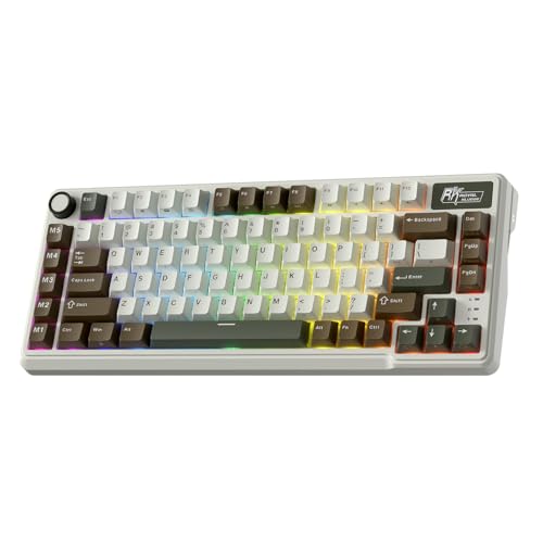 RK ROYAL KLUDGE L75 kabellose mechanische RGB-Gaming-Tastatur, knopf,QWERTY