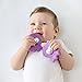 Baby Teething Toys - Adorable Violet Octopus - Best Sensory Learning Teether for Girl Or Boy Infant Newborn 3/6 / 12 Months / 1 Year Old - BPA Free Silicone - Cool Baby Shower Gifts