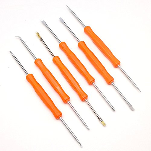 JAKEMY JM-Z01 Soldering Assist Tool 6-Piece Repair Set, Desoldering Tool PCB Soldering Aids Cleaning Kit for surface mount components, removing chips from sockets, repairing electronics