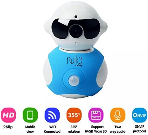 Smart Home, Wireless Baby Video Monitor, Home Security Hidden Camera Alarm System, Plug ‘N Play Robot, Control from Cell/Mobile Device App ,Night Vision, 355° Pan easy to use
