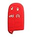 WFMJ Red Silicone Smart Remote Key Case Cover Fob for Chrysler 300 Dodge Challenger Dodge Charger Dart Durango Journey Jeep Grand Cherokee