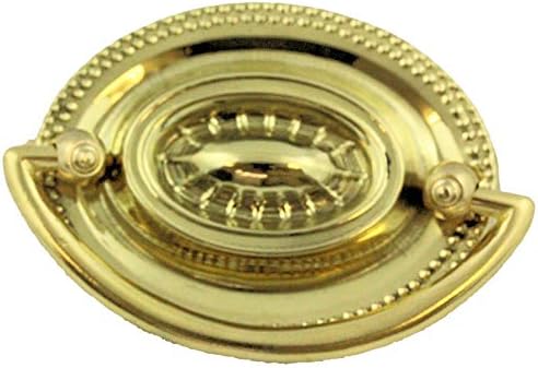 Stamped Brass Hepplewhite Style Small Oval Drawer Bail Pull 2 1 2