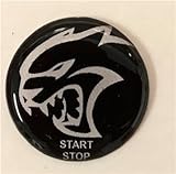 EzInstall Challenger Hellcat Logo Domed Emblem for Starter Button