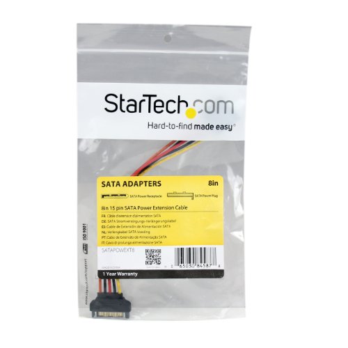 StarTech.com SATAPOWEXT8 8-Inch 15 Pin SATA Power Extension Cable