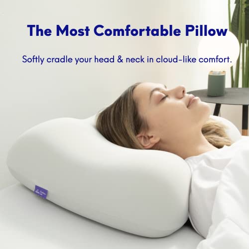 Cushion Lab Deep Sleep Pillow, Patented Ergonomic Contour Design for