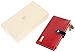 Genuine Leather Wallet for Women Credit Card Holder Wallets Zipper Purse with RFID Blocking Red