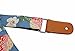 MUSIC FIRST Original Design “Strawberry Flowers” Vintage style Soft Canvas & Genuine Leather Ukulele Strap Ukulele Shoulder Strap