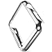 ICE FROG iWatch Series 1 38mm Case, Electroplate Metal Plated PC Slim Hard Protective Bumper HD Screen Protector Full Coverage Case Cover Shell for Apple Watch 38mm - Silver