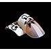 False Nails Bling Art French Fake Matte Gel Glitter Polished Squoval 24 Acrylic Medium Tips Glue (White, Black)