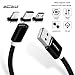 UGI Magnetic Cable 3 Pack 3 in 1 USB C Micro USB 3.3FT Android Magnet Charging Cable Type C Cord Fast Charger for Phone X Xs Max XR 8 7 8 Plus 6 6s Plus Samsung Galaxy S5 S6 S7 S8 S9 Note 8 LG Huawei