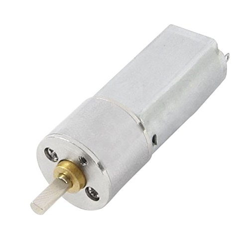 Uxcell Electric Geared Motor Gear Speed Reducer with Gearbox, 12V, 400 rpm