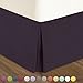 Nestl Dark Purple Bed Skirt King Size - King Bed Skirt 14 Inch Drop - Brushed Microfiber Bed Skirts - Hotel Quality Pleated Bed Skirt - Shrinkage & Fade Resistant