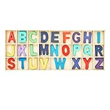 130 Pieces 1-Inch Wooden Alphabet Letters for Arts