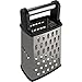 iCooker Cheese Grater [Stainless Steel] 4 Sided Box Grater - Premium Quality Zester for Vegetables, Fruits, Ginger, Chocolate & Nuts - Best Slicer With Sharp Blades [Black Handle]