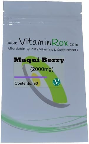 Maqui Berry [2000mg] - 90 Tablet Resealable Foil Refill Pack | Anti-inflamatory | Arthritis Supplement | Diet Supplement