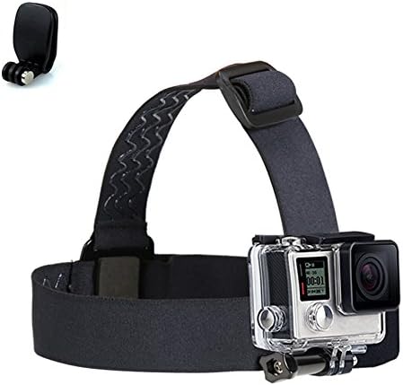 GeniusPro Head Strap Mount GoPro with Quick Clip Elastic Adjustable Head Strap For Hero 4/3+/3/2/1/SJ4000/H 264/XIAOY I Anti-slide Glue