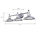 Design House 520312 Kimball Industrial Farmhouse 3-Light Indoor Bathroom Vanity Light with Metal Shades for Over the Mirror, Galvanized Paint