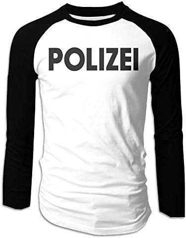 SuperBlu Polizei Men Long Sleeve Raglan T Shirts Black S