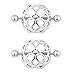 Maggie 1 Pair Chic Surgical Steel Crystal Nest Nipple Bar Ring Shield Barbell Body Jewelry
