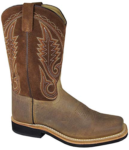 Smoky Mountain Men's Boonville Western Boot - Brown Distress - 7.5 - EE