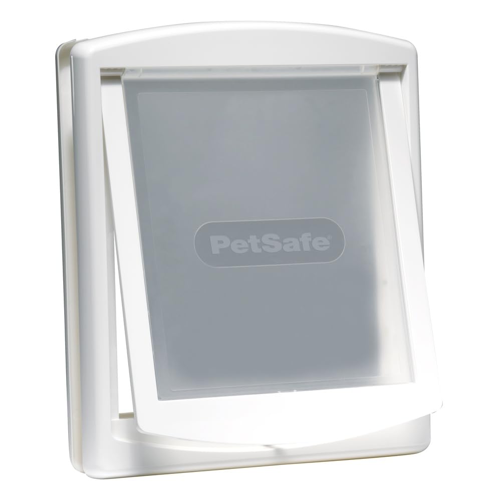 PetSafe Original 2 Way Pet Door - Manual Lock, Durable Frame, Multiple Colours - Large, White