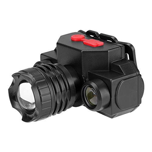 XGao LED Headlamp Adjustable Head Lamp USB Rechargeable Hands Free Headlight Comfortable Elastic Headband Brightest Torch Lamp Light 4 Modes Perfect for Night Camping Fishing Inspection (Black)