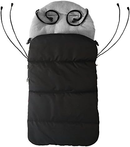 Waterproof Baby Stroller Footmuff Winter Warm Sack 4 Fastening Straps Infant Sleeping Bag For Universal Strollers Bunting Bag (Grey)