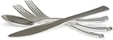 240 Pieces Silver Plastic Cutlery Set - 120 Forks, 60 Knives and 60 Spoons - Heavy Duty Disposable Flatware and Silverware for Weddings, Special Events and Parties - By Aya's Cutlery Kingdom