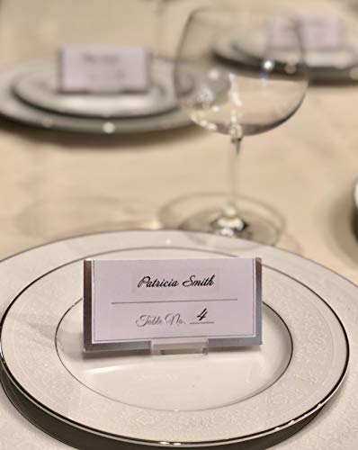 Place Card Holder Set - 24 Pack/Set Includes Adhesive Dots for Stability. Acrylic Placement Holders for Wedding Receptions, Banquet Tables, Buffet Tables, and Table Numbers - Thumbnail 2
