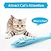 Eutreec Catnip Toys, Interactive Cat Fish Shape Toothbrush Refillable Catnip Simulation Fish Silicone Teeth Cleaning Chew Pet Supplies for Kitten Kitty Cats