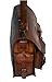 Leather Messenger Handmade Bag Laptop Bag Satchel Bag Padded Messenger Bag School Bag 16X12X5 Inches Brown … (16 inch)