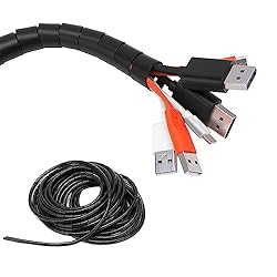 Spiral Cable Wrap, 65 Ft 5/32" Spiral wrap for