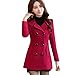 Ms Stunner Women's Winter Spring Solid Color Double Breasted Elegant Wool Coats