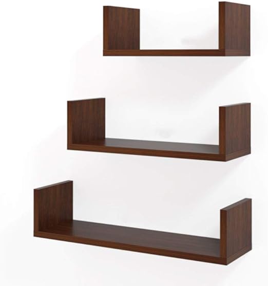 L T Estante De Pared Madera Juego De 3 Forma De U Estante De