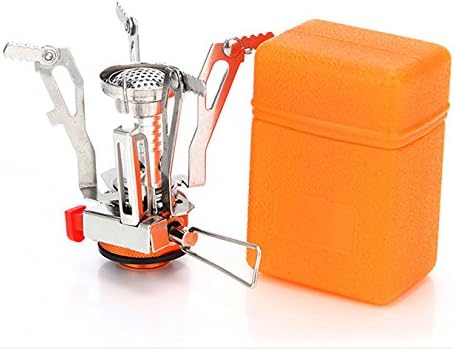 Gearupz Camping Stove (Piezo Ignition), Portable Collapsible Outdoor Camp Stove Butane Propane Burner for Gas Canisters
