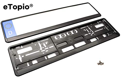 eTopio®, kentekenplaathouders, 2 stuks, incl. 4 schroeven, nummerplaathouder voor EU kentekenplaat, 520 mm x 110 mm… - Afbeelding 5